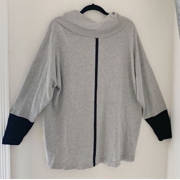 Verve Ami Black and Gray Cowl Neck Sweater size medium - Picture 2 of 9